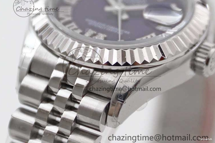 SS Bracelet 904L Dial Steel Best Roman Edition President NH05 TWF on Markers Purple DateJust 28 1:1 Lady 0331